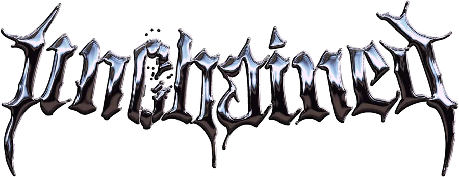 Unchained — chrome blackletter wordmark